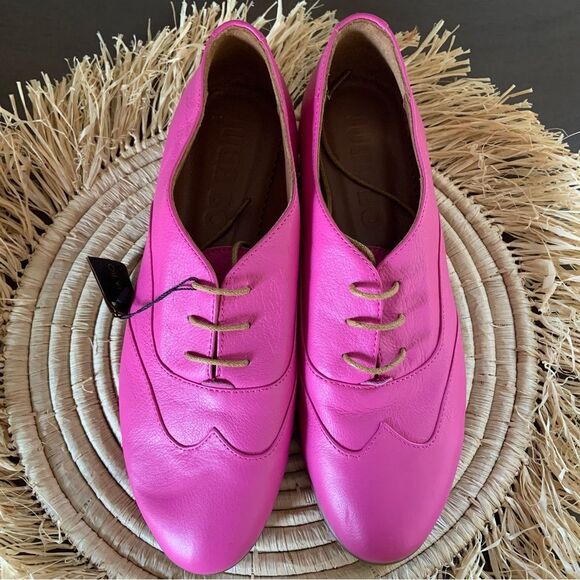 JULIA BO Magenta Pink Leather Limehouse Oxfords Beige Laces EU 40 - Picture 4 of 16
